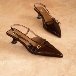 Bobbies Reem kitten heel in ganache